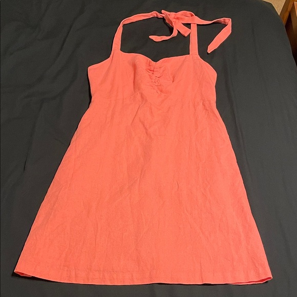 🍁SALE🍁Coral Halter Dress - Picture 1 of 6